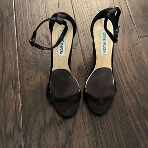 Steve Madden Satin one strap heels.